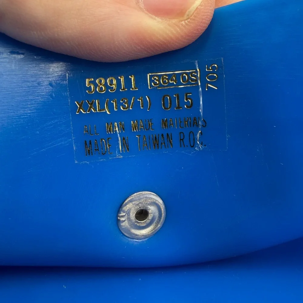 Vintage 1987 McKids McDonalds Grimace Rain Boots Blue Sears Box Size 13-1 58911